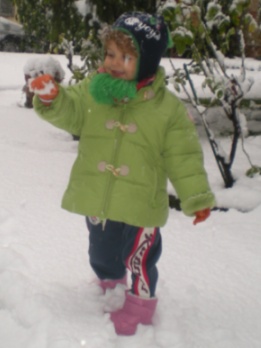 Giorgia sotto la neve